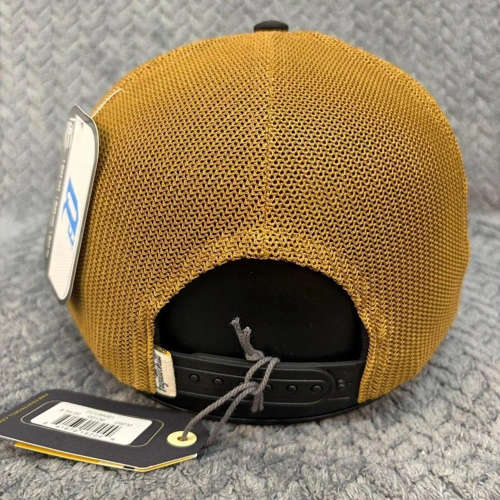 Fayettechill Mountain Co Proflex Trucker Hat Black Gold Snapback FC239081 NEW